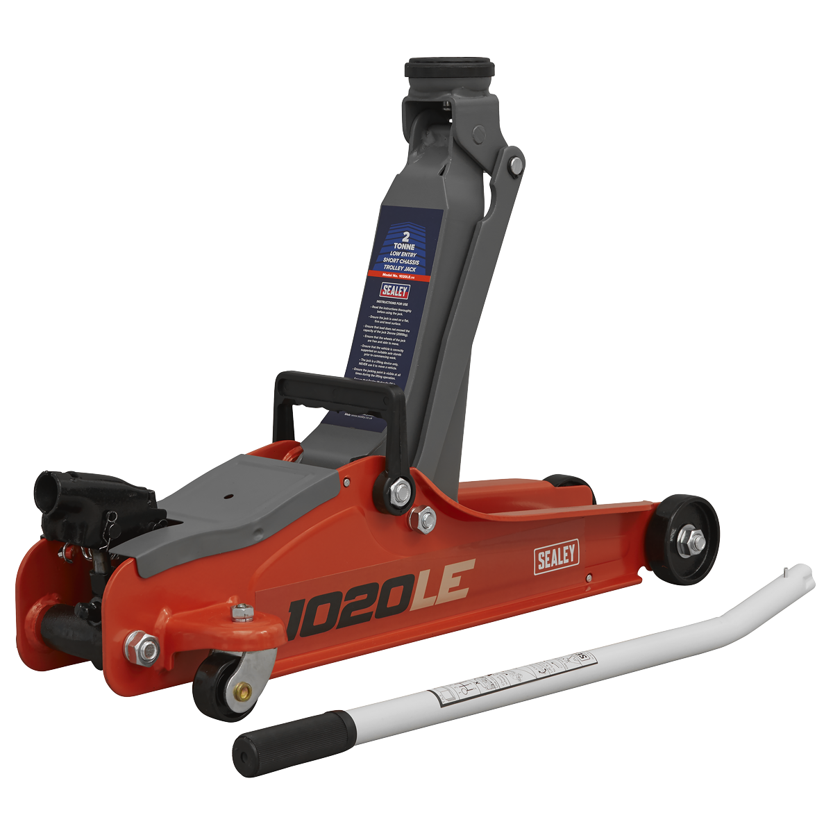 Low Profile Short Chassis Trolley Jack 2 Tonne - Red 1020LE