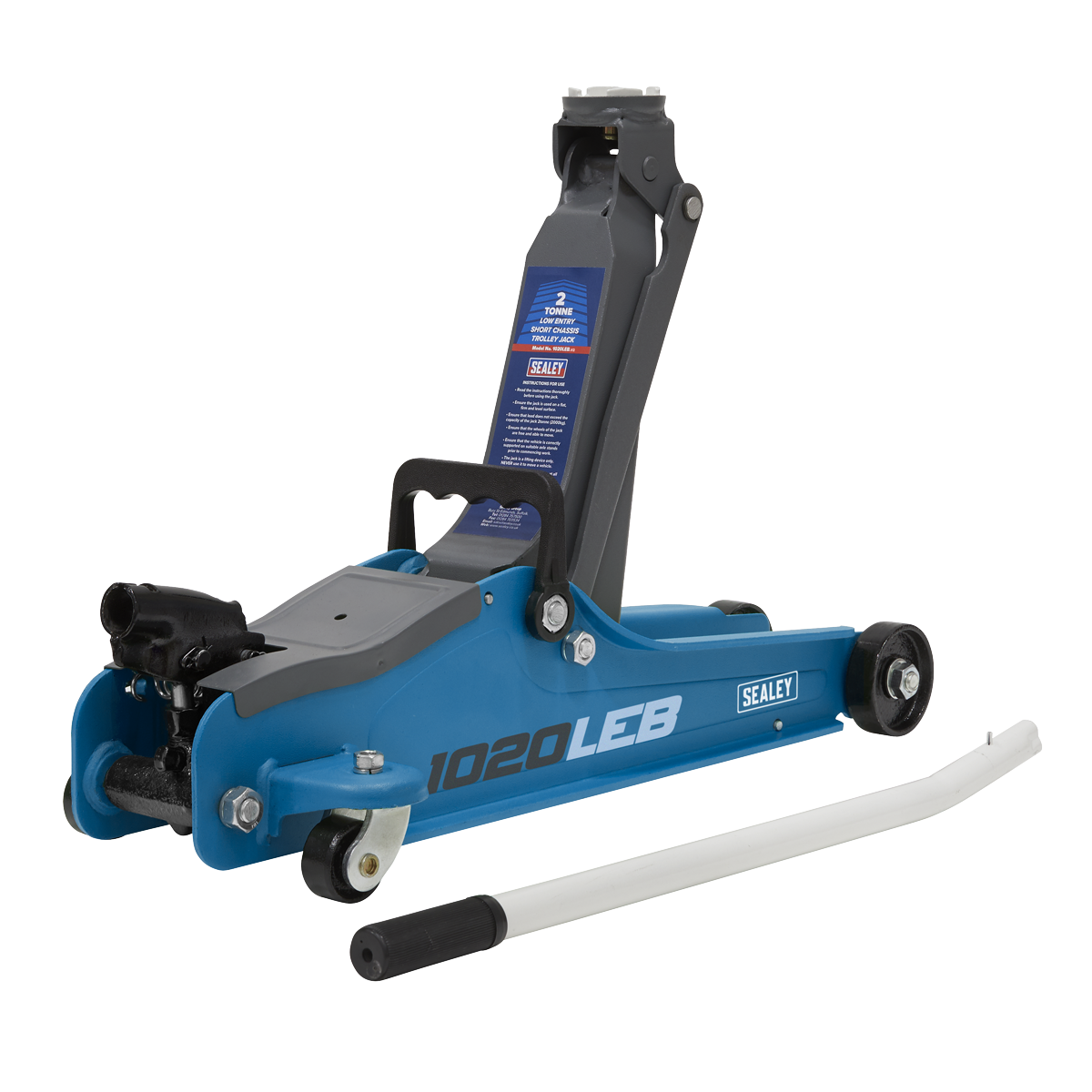 Low Profile Short Chassis Trolley Jack 2 Tonne - Blue 1020LEB