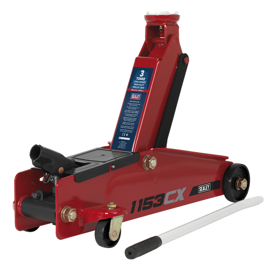 Heavy-Duty Long Reach Trolley Jack 3 Tonne 1153CX