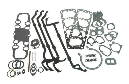 Engine gasket set with graphite head gaskets for the 1932 to 1939 Ford Flathead 21 Stud V8