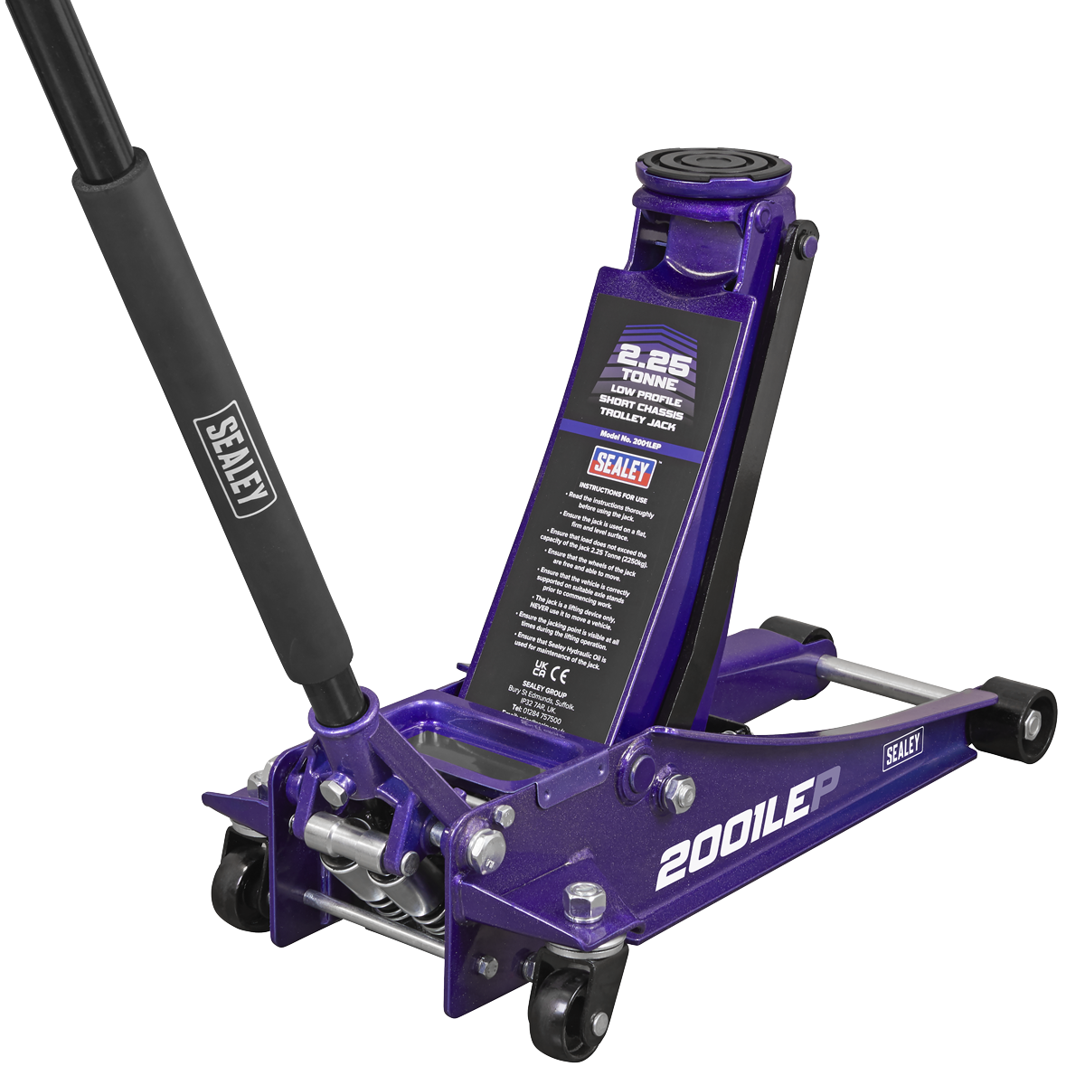 Low Profile Trolley Jack with Rocket Lift 2.25 Tonne - Purple 2001LEP