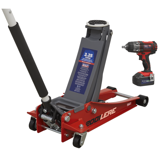 Trolley Jack & Cordless Impact Wrench Combo - Red 2001LERECOMBO