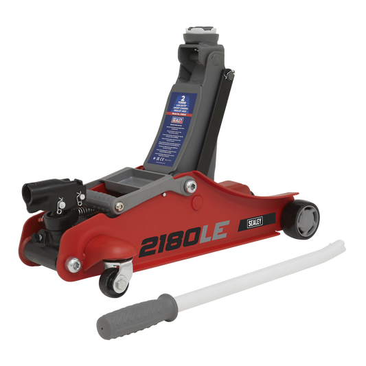 180° Handle Low Profile Short Chassis Trolley Jack 2 Tonne - Red 2180LE