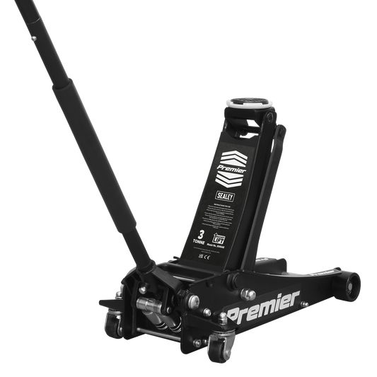 Premier Low Profile Trolley Jack with Rocket Lift 3 Tonne - Black 3040AB