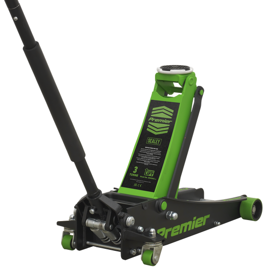 Premier Low Profile Trolley Jack with Rocket Lift 3 Tonne - Green 3040AG