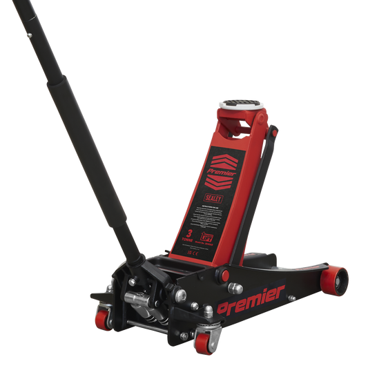 Premier Low Profile Trolley Jack with Rocket Lift 3 Tonne - Red 3040AR