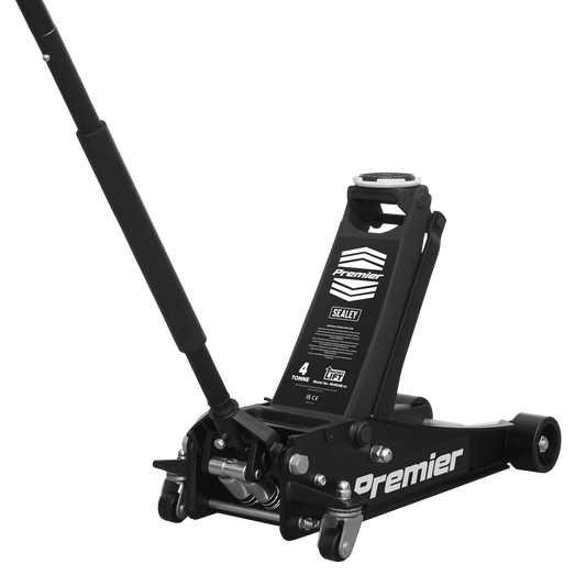 Premier Low Profile Trolley Jack with Rocket Lift 4 Tonne - Black 4040AB