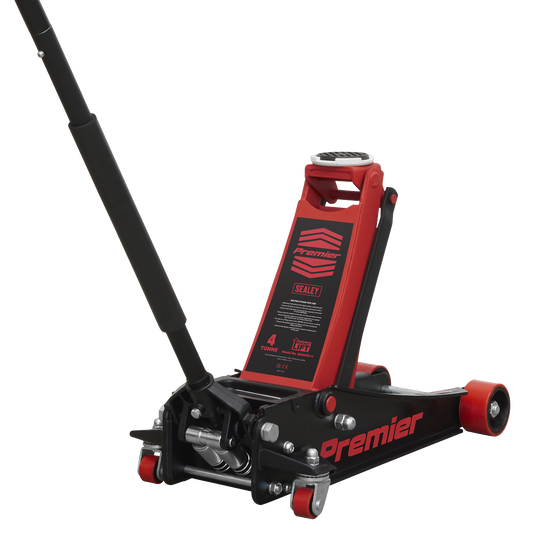 Premier Low Profile Trolley Jack with Rocket Lift 4 Tonne - Red 4040AR