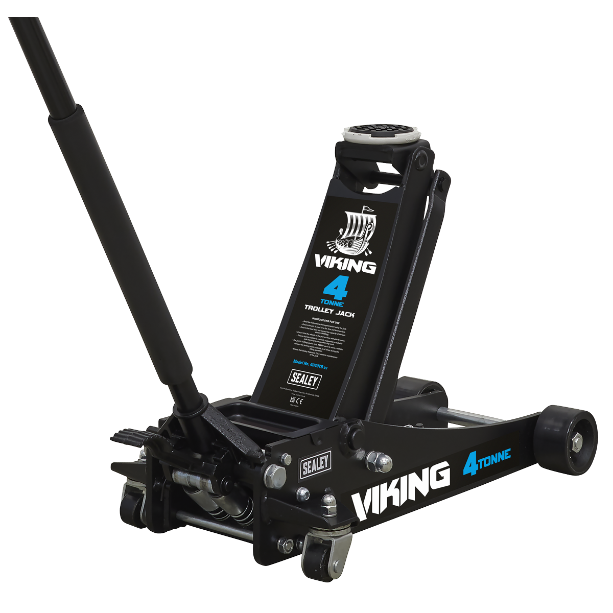 Viking Low Profile Professional Trolley Jack with Rocket Lift 4 Tonne 4040TB