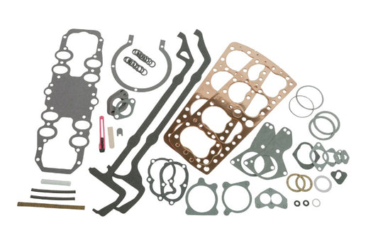 Ford flathead 24 stud 95HP engine gasket set including copper head gaskets for 1945 to 1948 passenger and 1939 to 1947 Pick Up, 59A-6008-C.&nbsp;