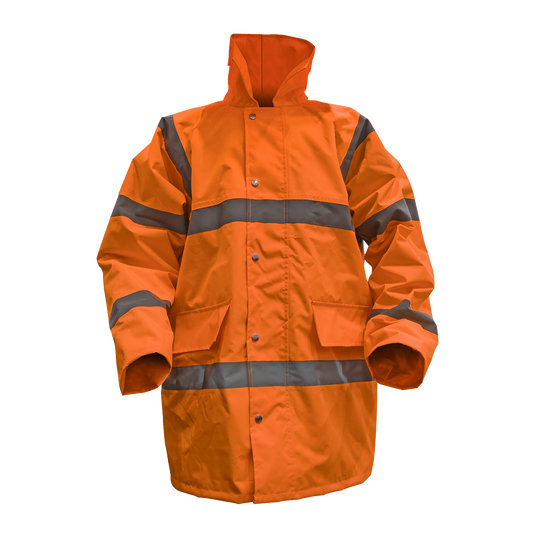 Worksafe® Hi-Vis Orange Jacket with Quilted Lining - Large 806LO