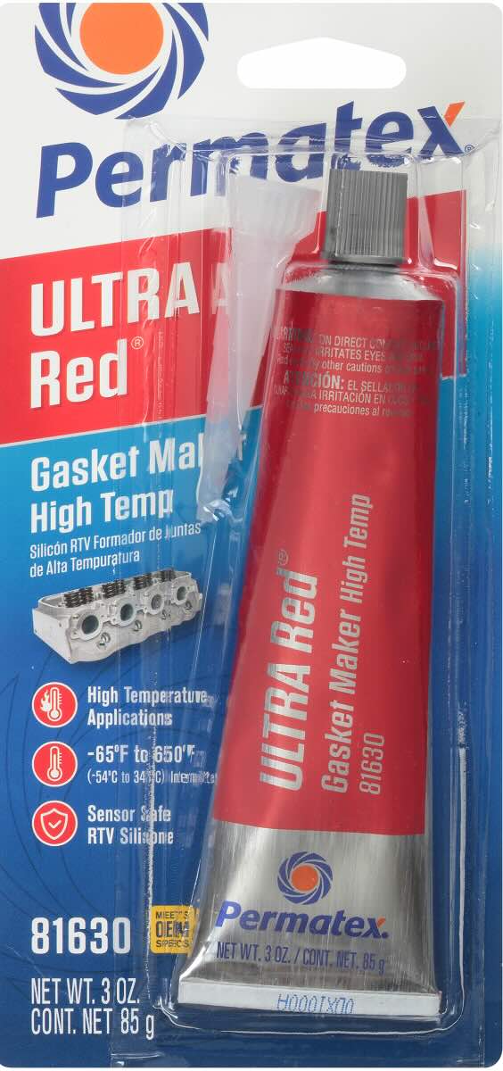 High-Temp Red RTV Silicone Gasket Maker / Ultra Red (Permatex 81160 / 81630) - Belcher Engineering