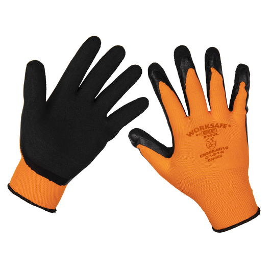 Worksafe® Foam Latex Gloves, Large - Pack of 12 Pairs 9140L/12