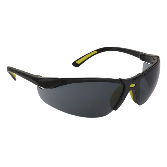 Worksafe® Zante Style Smoke Lens Safety Glasses with Flexi Arms 9214