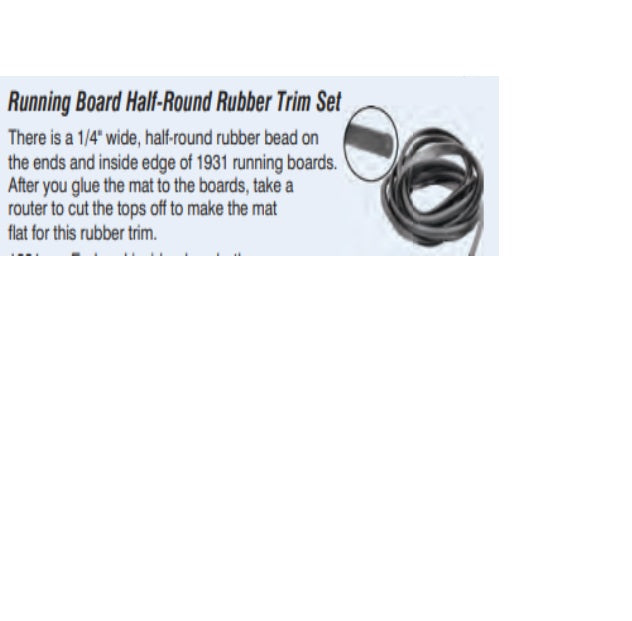 Running Board Rubber Trim A16458 - Belcher Engineering