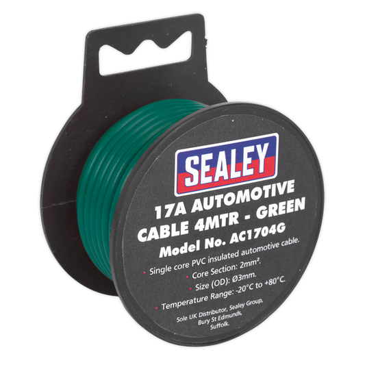 17A Thick Wall Automotive Cable 4m - Green AC1704G