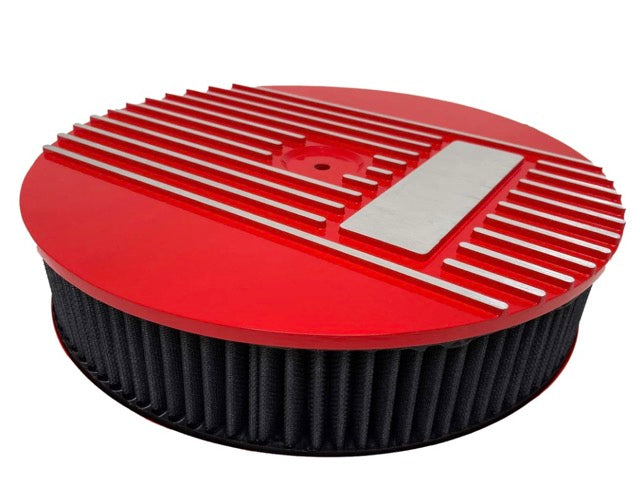 Air Cleaner 13" Round Chevy 383 Stroker Red ** - Belcher Engineering