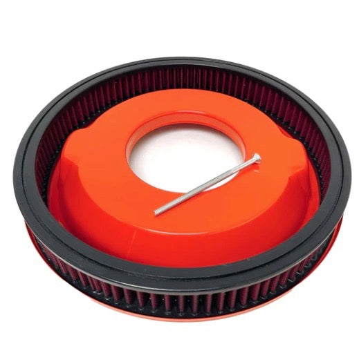 Air Cleaner 14" Round Chevy 427 Corvette (Chevy Orange) ** - Belcher Engineering