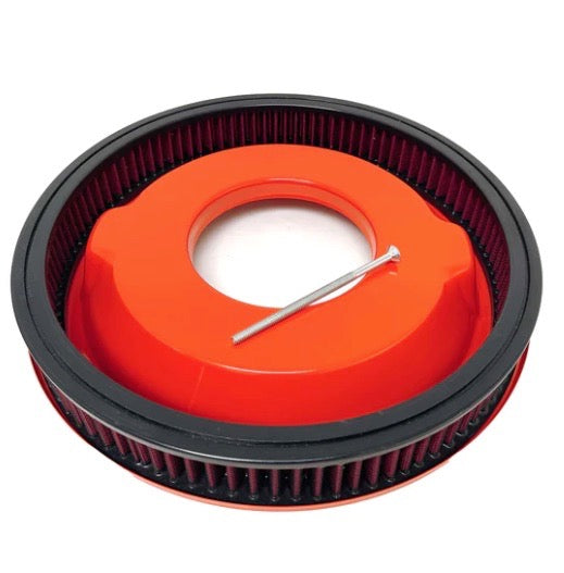 Air Cleaner 14" Round Chevy 454 Corvette (Chevy Orange) ** - Belcher Engineering