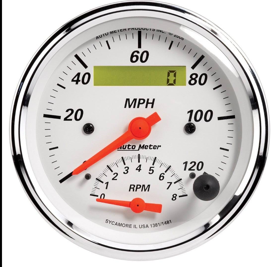 2 Piece Gauge Kit.  Arctic White with Tach/Speedo 5"** - Belcher Engineering