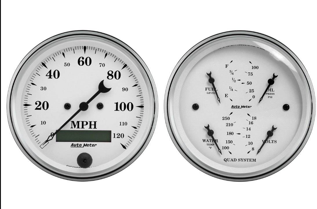 2 Piece Gauge Kit.  Old Time White 5"** - Belcher Engineering