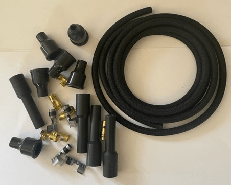 Plug Leads (Spark Plug Leads) 4 Cylinder Black Braided KIT - Belcher Engineering