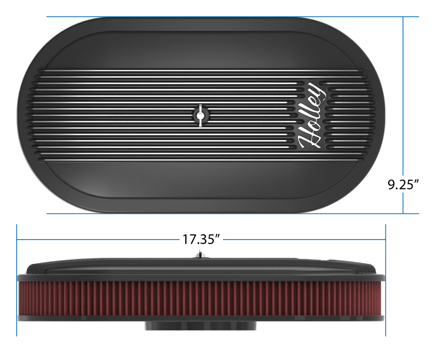 Oval Air Cleaner Black