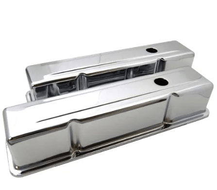 Valve Covers: SBC Steel (Chrome) (Tall Valve 283-350) - Belcher Engineering