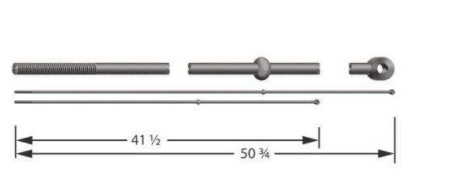 Brake Rod Set 6 Piece A2499B A-2499 B2864 Ford Model A