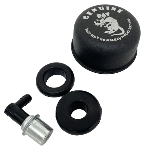 Push in Breather Cap Black Ratrod** - Belcher Engineering