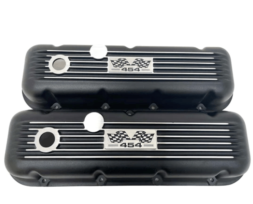 Valve Covers: BBC 454 Black Finned** - Belcher Engineering