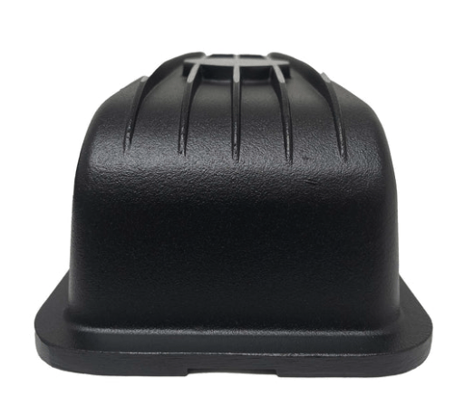 Valve Covers: SBC Black Chevy Logo Finned** - Belcher Engineering