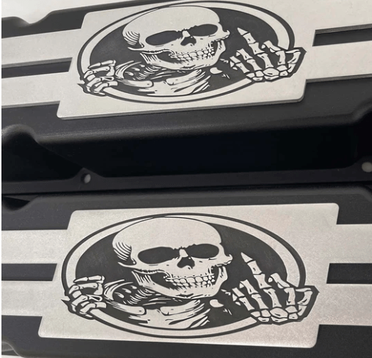 Valve Covers: SBC Black Tall Skeleton** - Belcher Engineering